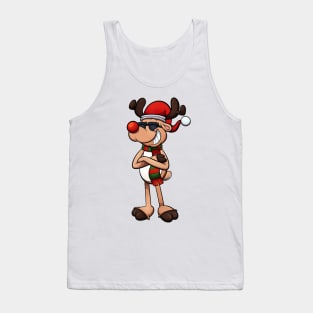 Cool Christmas Reindeer Tank Top